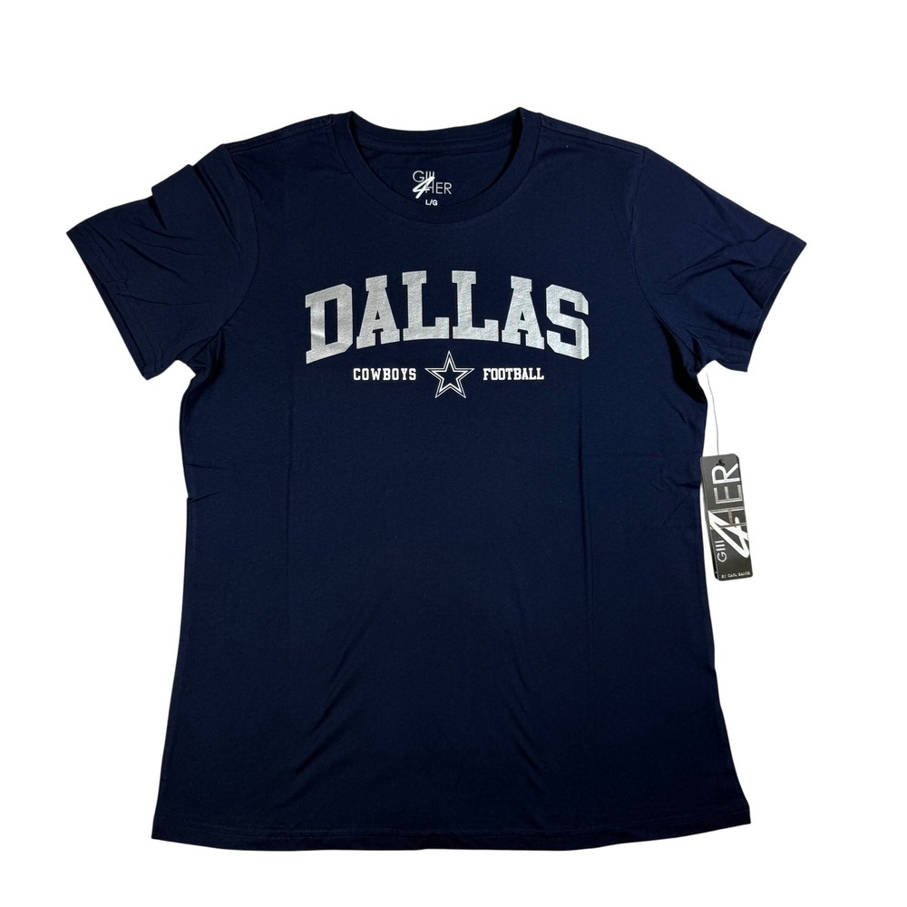 G III 4Her Dallas Cowboys Winning Crew Neck T Shirt Womens Large Navy NFL NWT